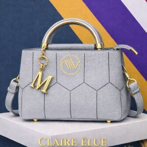 CLAIRE ÉLUE —GRIS STRUCTURÉ — Sac à Main Signature